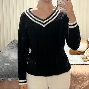 Black knit sweater